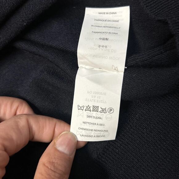 J.Crew Women’s XS Sweater Merino Wool Crewneck Fine Knit Navy Blue Minimalist - Picture 5 of 6